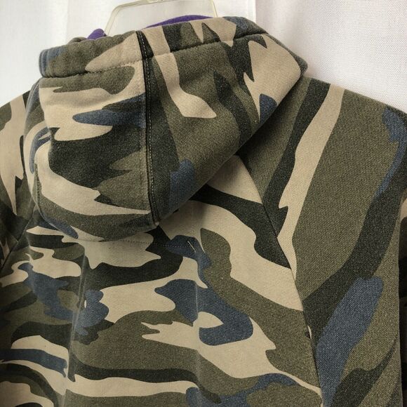 Womens Cabelas Purple Camouflage Hunting Hoodie Pullover Camo Sweatshirt Small - Picture 8 of 11